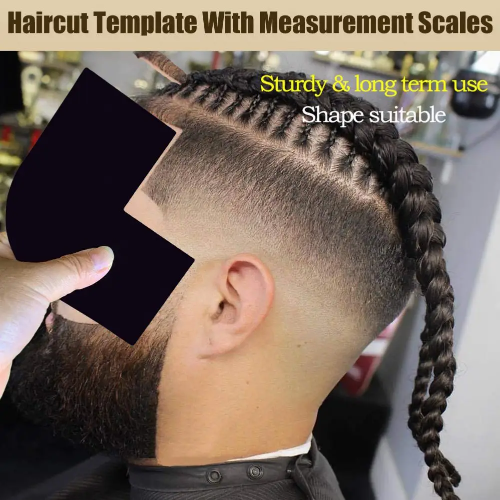 

1/4Pcs Barber Color Hairline Enhancement Card Men Hairline Guide Beard Facial Hair Styling Trimming Edging Shaping Template