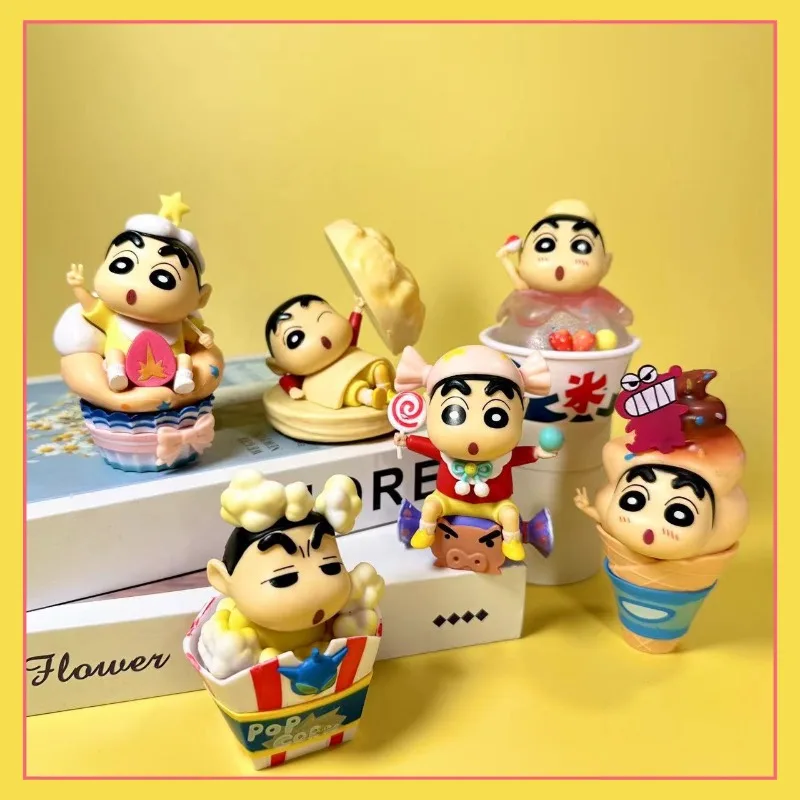 New Crayon Xiaoxin Handmade Blind Box Cartoon Fashion Game Model Car Desktop Decoration