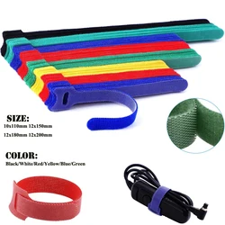 25pcs-100pcs Releasable Cable Ties Colored Plastics Reusable Cable ties Nylon Loop Wrap Zip Bundle Ties T-type Cable Tie Wire