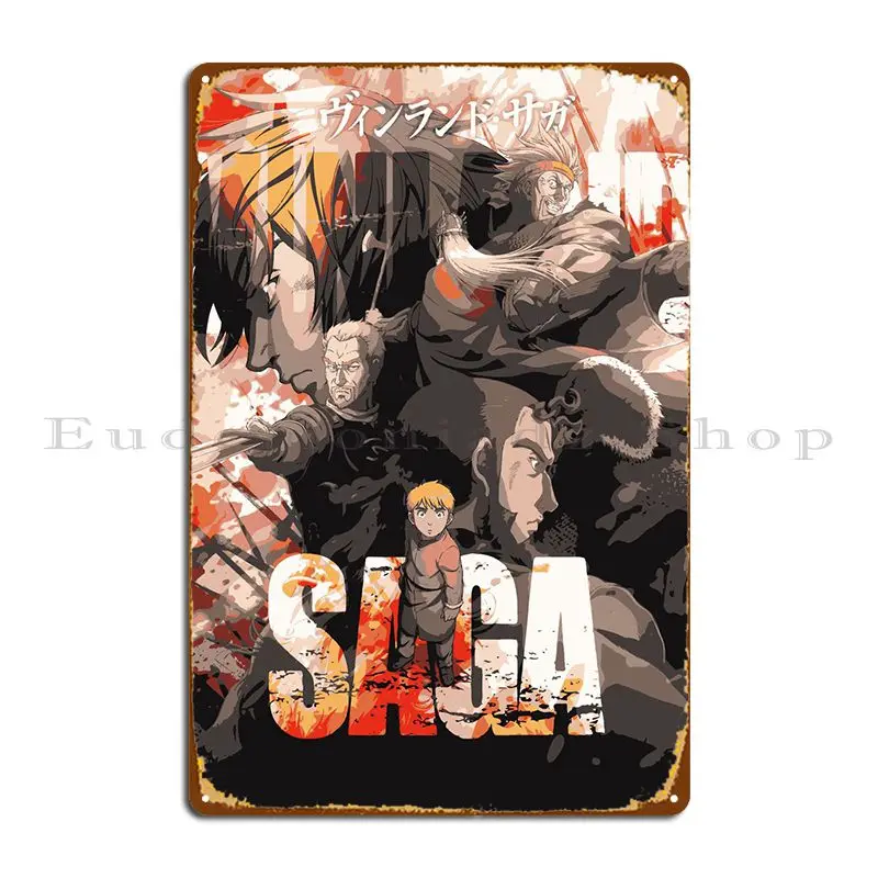 Vinland Saga Metal Plaque Poster Customize Classic Garage Pub Plaques Tin Sign Poster