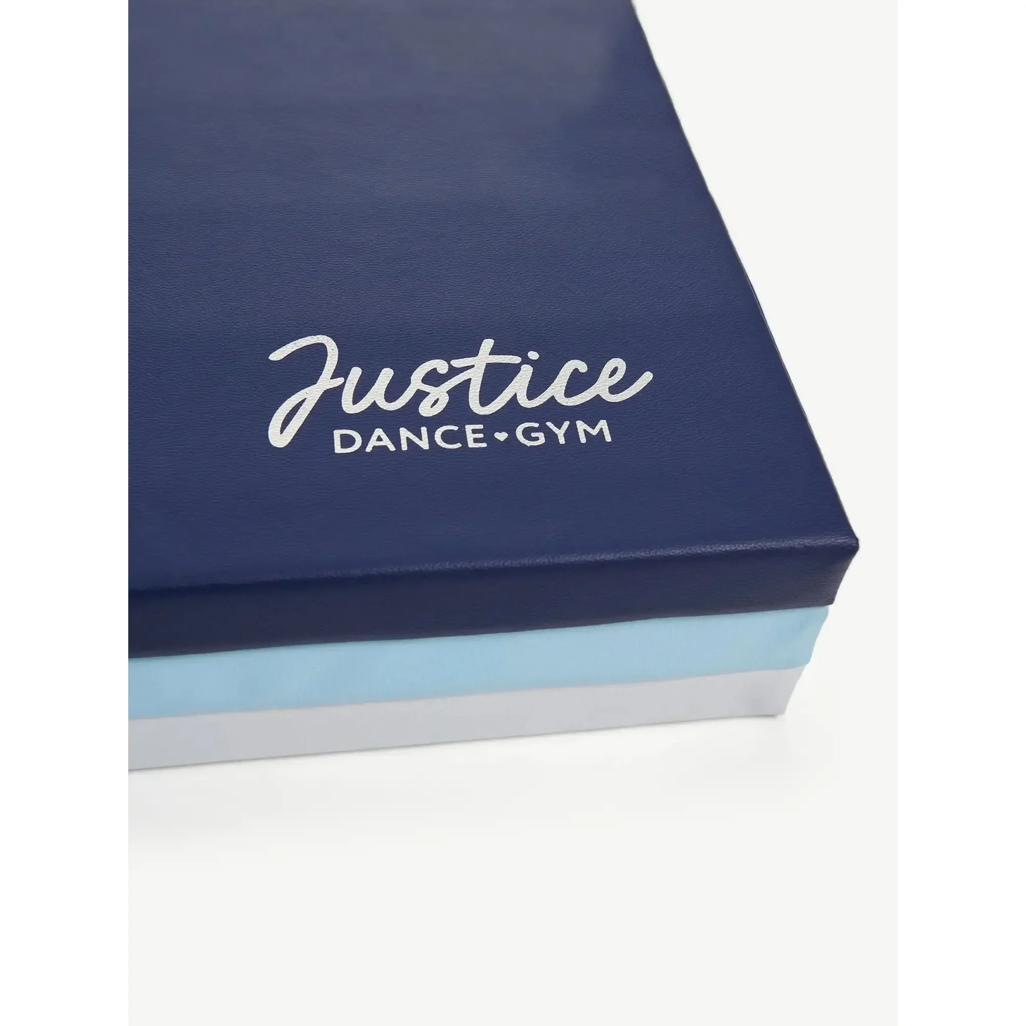 휴대용 손잡이가 있는 6피트 3단 접이식 체육 매트, 두께 1.5인치, 어린이 체조 및 가정 운동용 멀티 컬러 블루