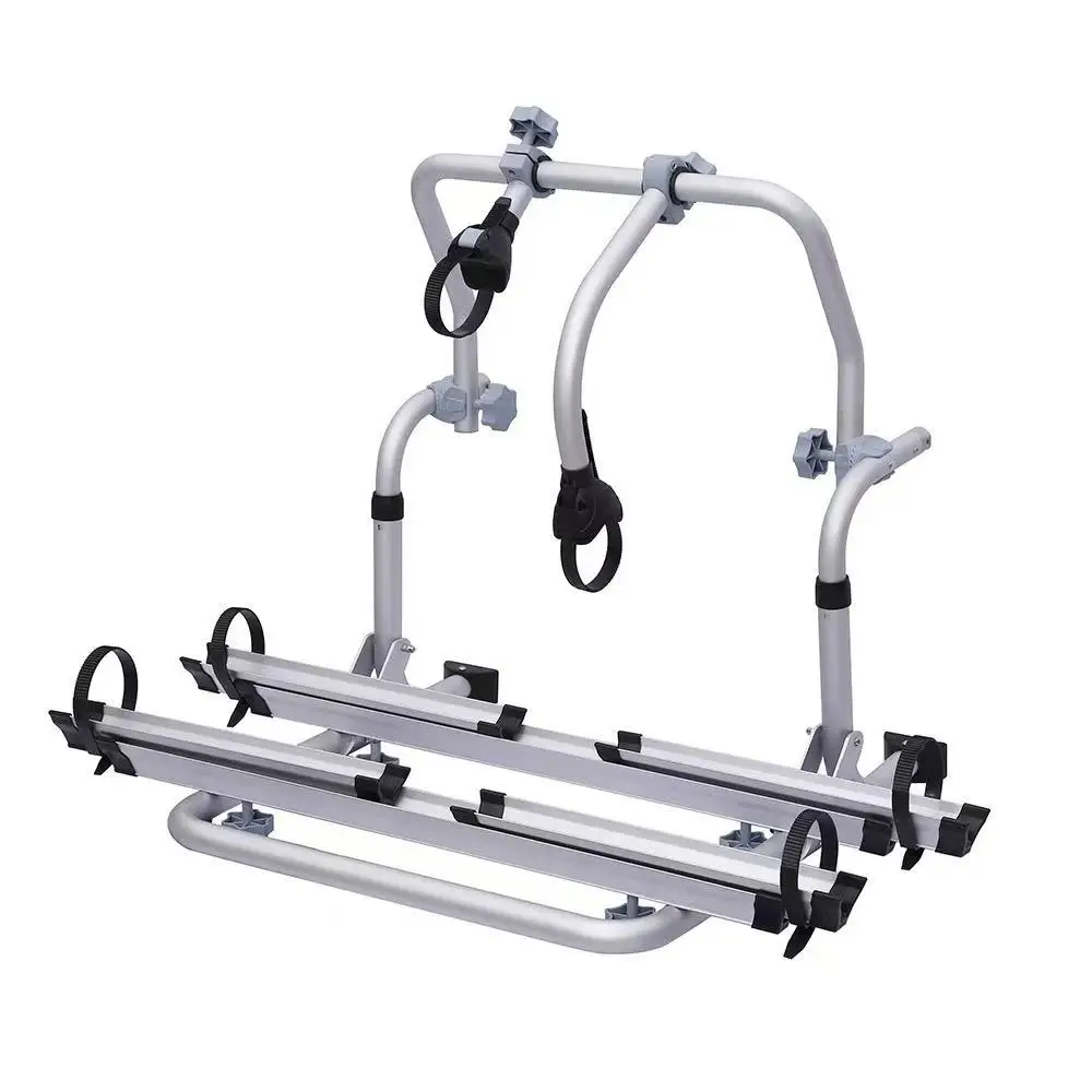 RV Rear-Mounted Double-Position Folding Bicycle RV caravan Motorhome Rear Rack Car Bike Holder