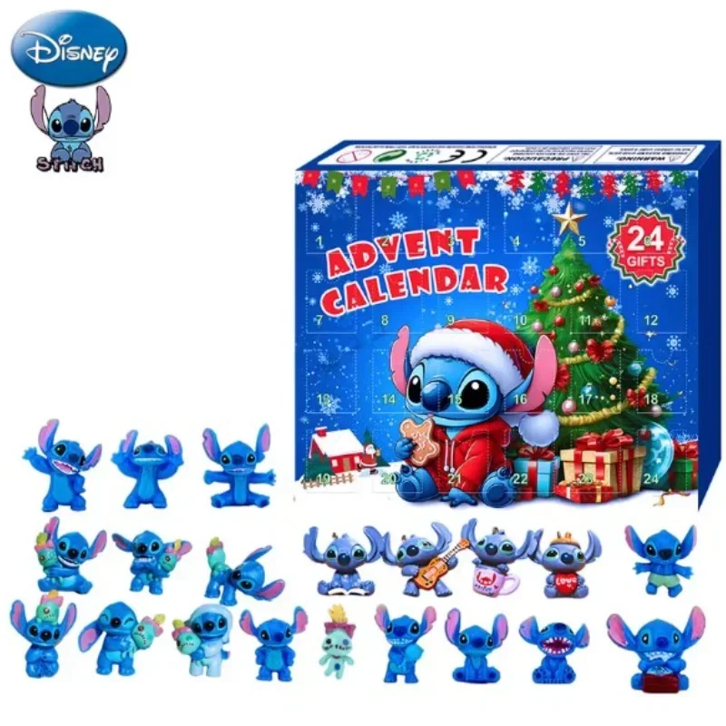 Lilo & Stitch 24 Day Advent Calendar Blind Box 2025 New Anime Figure Model Christmas Ornament Countdown Gift