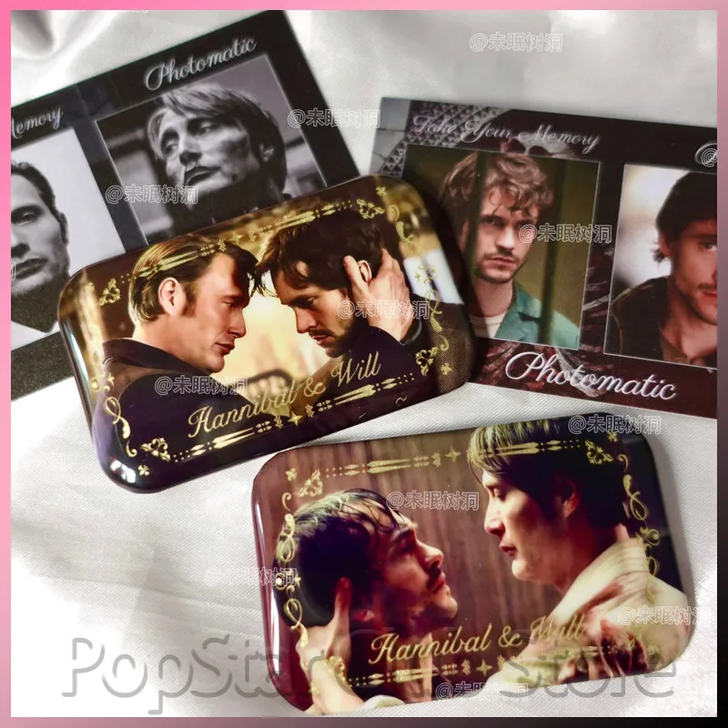 

Hannibal Tv Peripheral Series Star Retro Badge Peripheral Small Card Pendant Collection Desktop Decoration Toy Surprise Gift Acg