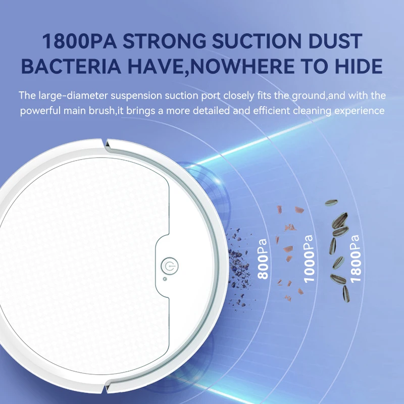 2024 New Super Quiet Smart Household APP Remote Control Sweeping Robot Vacuum Cleaner Intelligent Sweeping Dragging Home Office