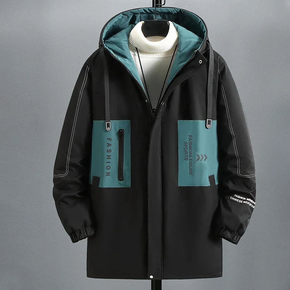 

DIANRUO зимние парки мужские толстые теплые куртки пальто плюс размер 10XL модная повседневная лоскутная куртка пальто мужское