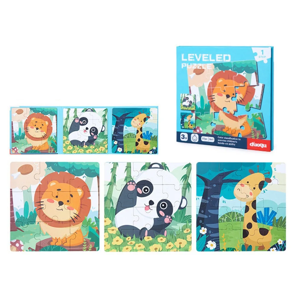 Cartoon Pattern Advanced Magnetic Children's Puzzle Leveled Easy To Difficult Multicolor Magnetic Puzzles Early Learining