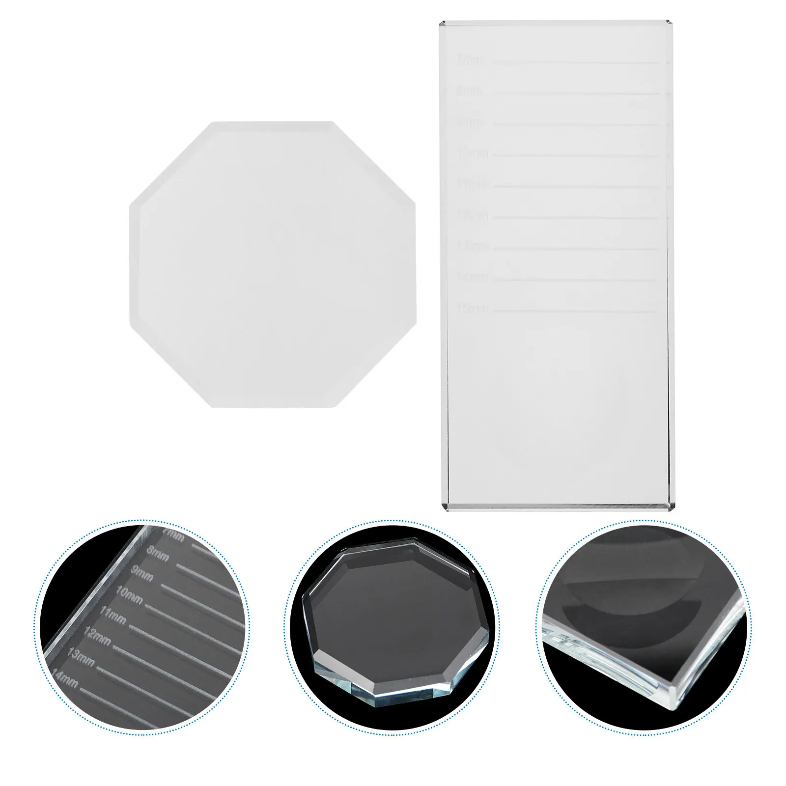 

Набор из 2 стеклянных поддонов для наращивания ресниц: высококачественные, многоразовые, долговечные, для естественного вида, инструменты для наращивания ресниц, стеклянный держатель для ресниц