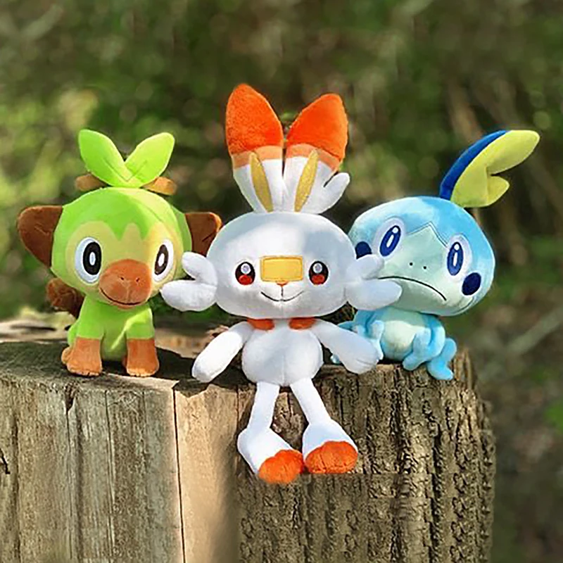 Pokemon Grookey Scorbunny Sobble Plush Toys For Fans Pikachu Sprigatito Quaxly  Fuecoco Stuffed Doll Kid Hobbies Collection Gift