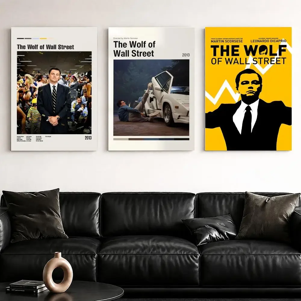 Movie The Wolf of Wall S-Street Framed Wall Painting Ready to Hang Canvas Poster for Bedroom Living Room Hallway Home Decor Gift