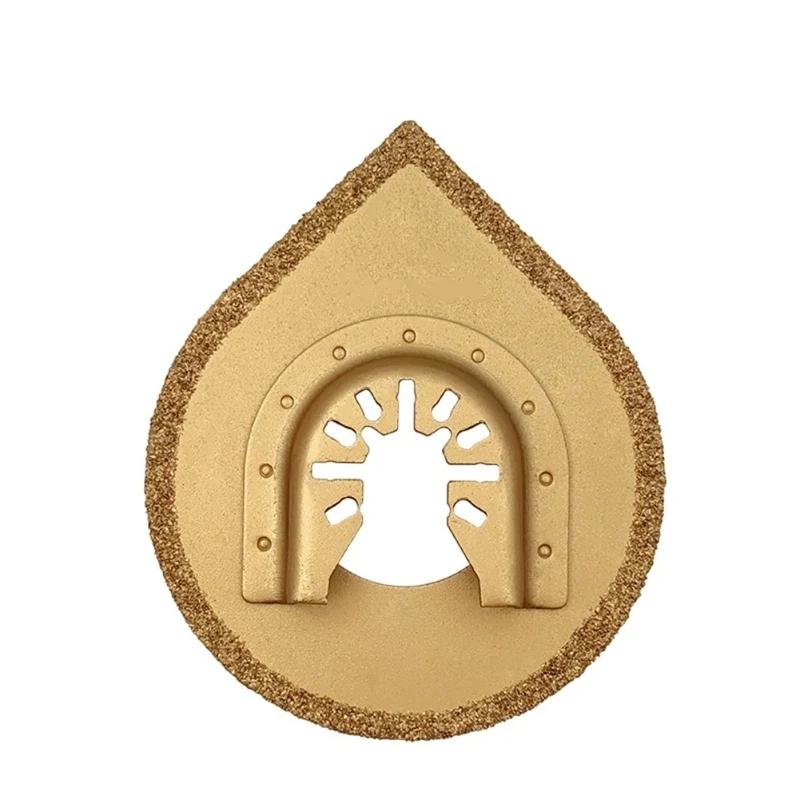 AC62-2Pc Oscillating Multitool Triangle Carbide Rasp Saw Blade Grind Blade Water Droplet Shaped Grinding Disc Trimming Blade