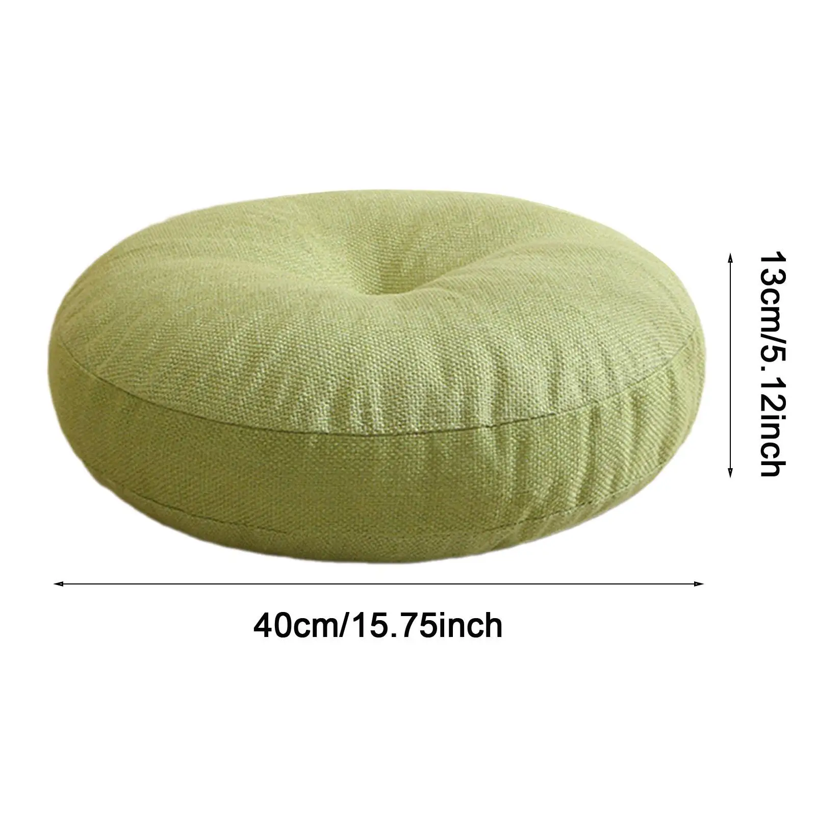 Almohada de suelo redonda, cojín de meditación, almohada de asiento de suelo de lino y algodón de primera calidad, cojín para silla para oración, oficina, sala de estar y dormitorio