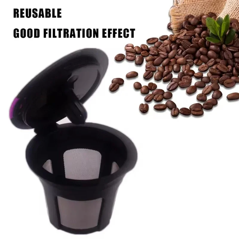 1/4Pack Reusable Coffee Pods Capsules Adapter Stainless Steel Mesh K Cups Espresso Filters for Keurig Genio Piccolo Cafe Machine 6