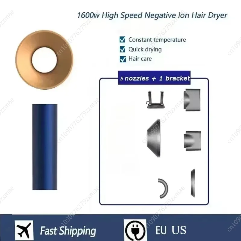 المهنية مجفف الشعر بلا أوراق الأيونات السالبة العناية بالشعر التجفيف السريع مجفف للنفخ قوي ثابت 200 مليون أدوات التصميم