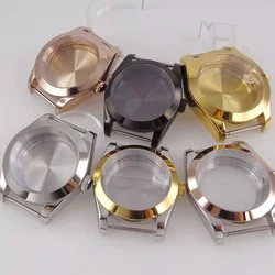 Silver Black Rose Gold 36mm 39mm Polished Bezel Watch Case for NH34 NH35 NH36 NH38 NH39 NH70 NH72 ETA2824 PT5000 Accessories