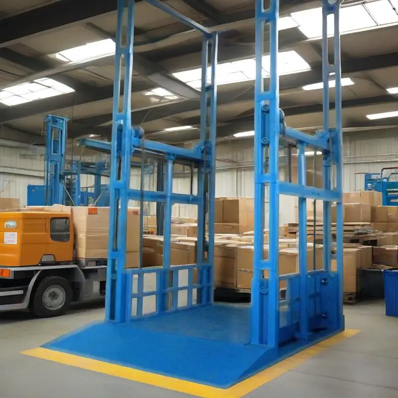 

столы для грузовых подъемников с гидравлическим свинцовым рельсом