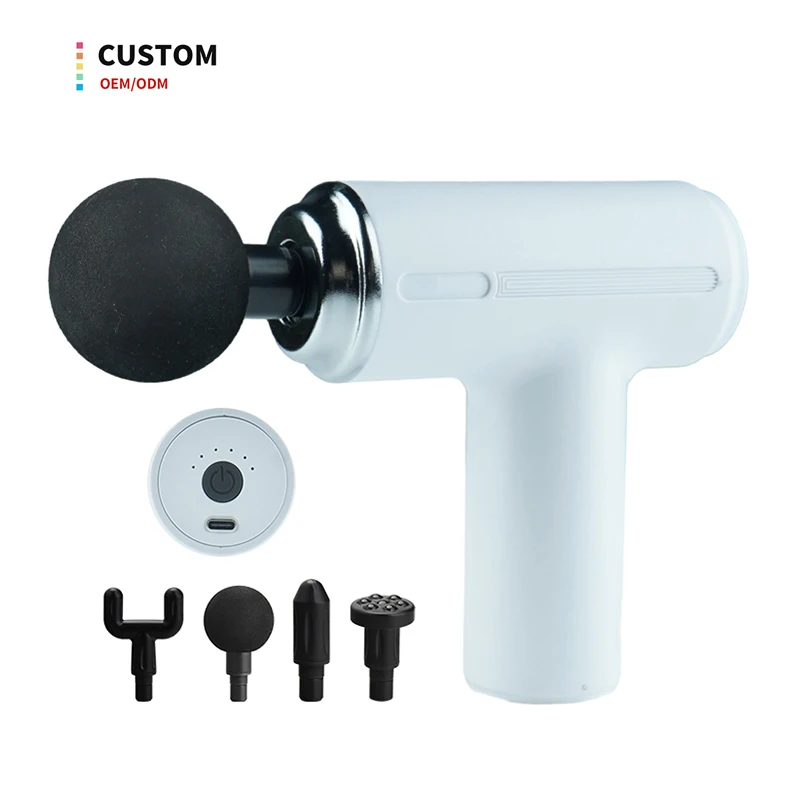 

Smart Library Multi-gears Massage Gun To Reach Back Massage Pistole Professional Pistole Muscle Fascia Massager Gun