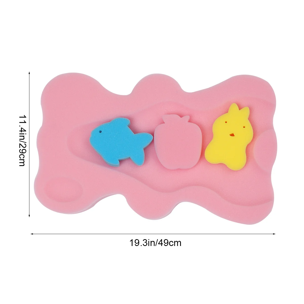 1 قطعة حمام الطفل حصيرة عدم الانزلاق الإسفنج وسادة الرضع الاستحمام وسادة الوردي الجاف دعم رئيس الرقبة الظهر الطفل حمام حصيرة #4