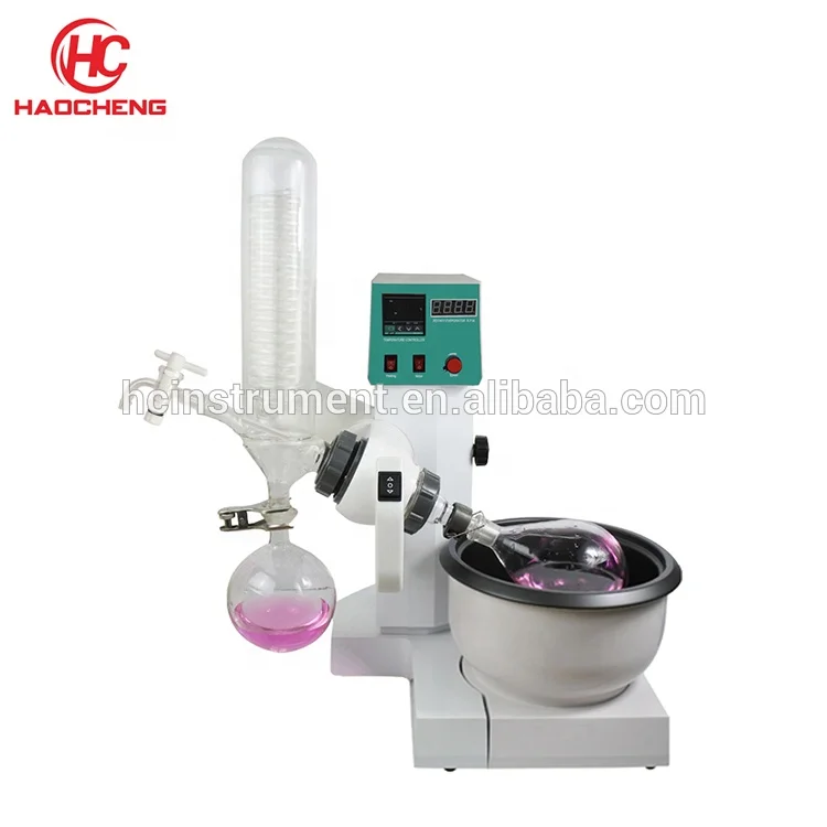 2-Liter Motor Lifting Turnkey Water Vacuum Pump Rotary Evaporator with Automatic Features