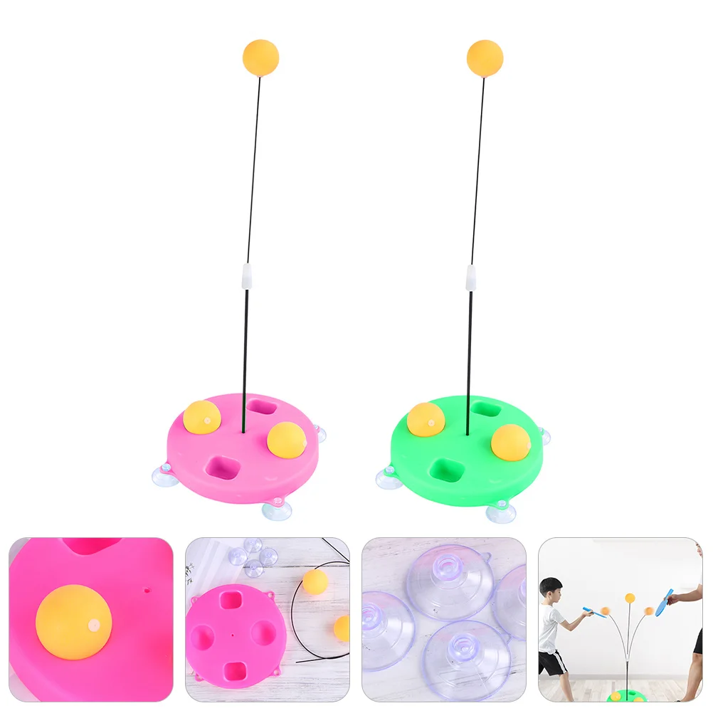 2 قطعة جهاز تدريب تنس الطاولة مضرب مرن للتدريب الرياضي اللعب التفاعلي لعبة تعليمية مبكرة في الأماكن المغلقة #4