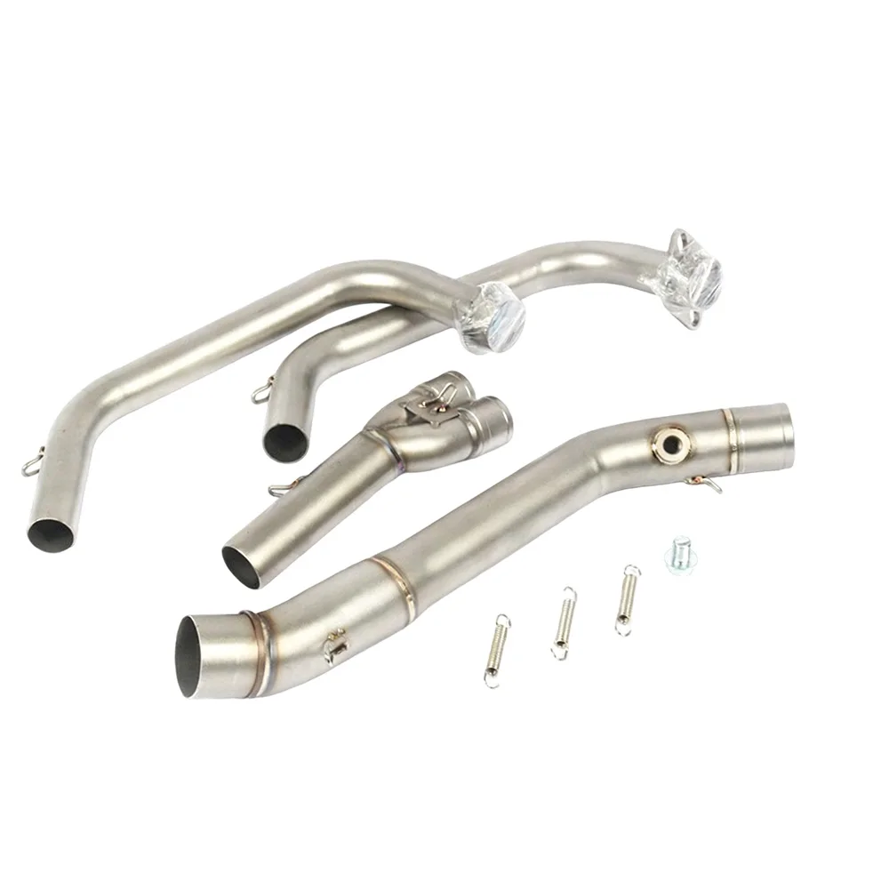 Für Yamaha YZF R3 2015-2023 MT-03 Komplettes System Schwarzer Schalldämpfer Auspuffkrümmer Auspuffrohre Auspuffanlagen – Detail 2