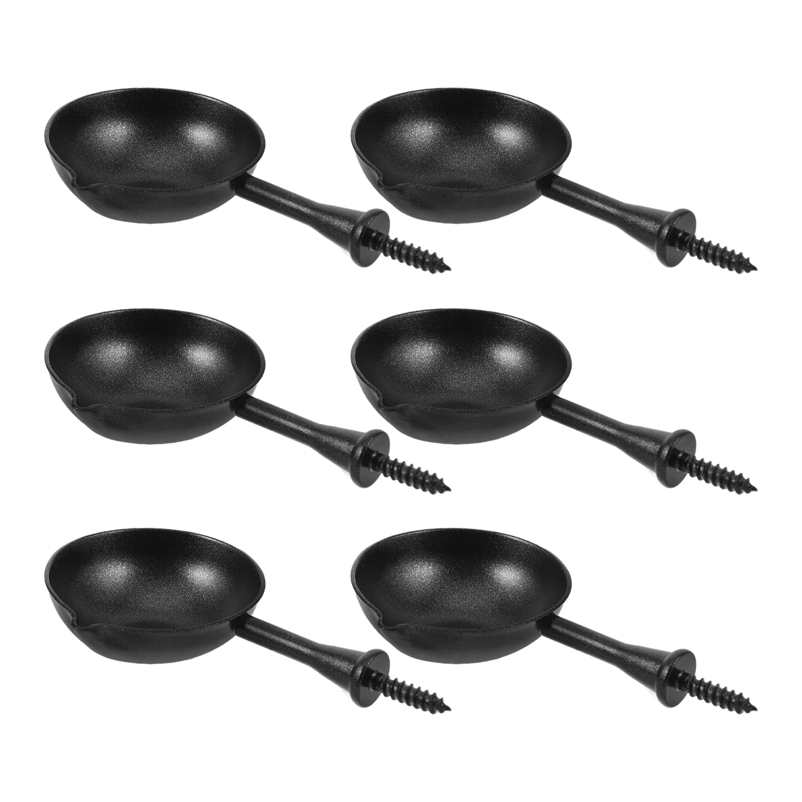 6 Pcs Nonstick Fire Paint Spoon Wax Seal Scoop for Stamped Accessories Pan Sealing Iron Warmer Envelope Melting