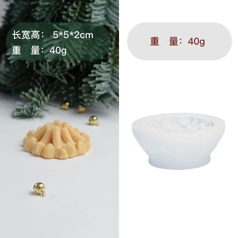 السنة الجديدة ثلج الروائح شمعة قالب من السيليكون زينة عيد الميلاد زخرفة قالب راتنجات الايبوكسي #5