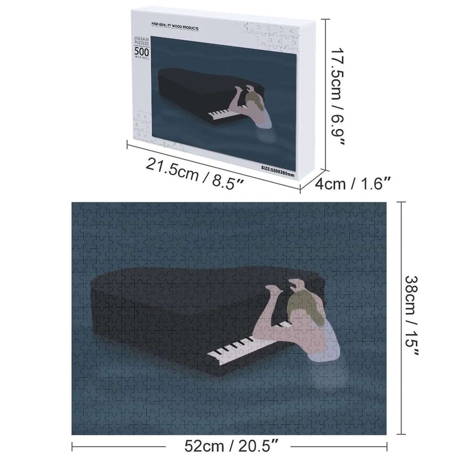 ピアノ溺死 ジグソーパズル ジオラマ アクセサリー 写真入りカスタム ジグソーパズル カスタム写真 カスタムパズル
