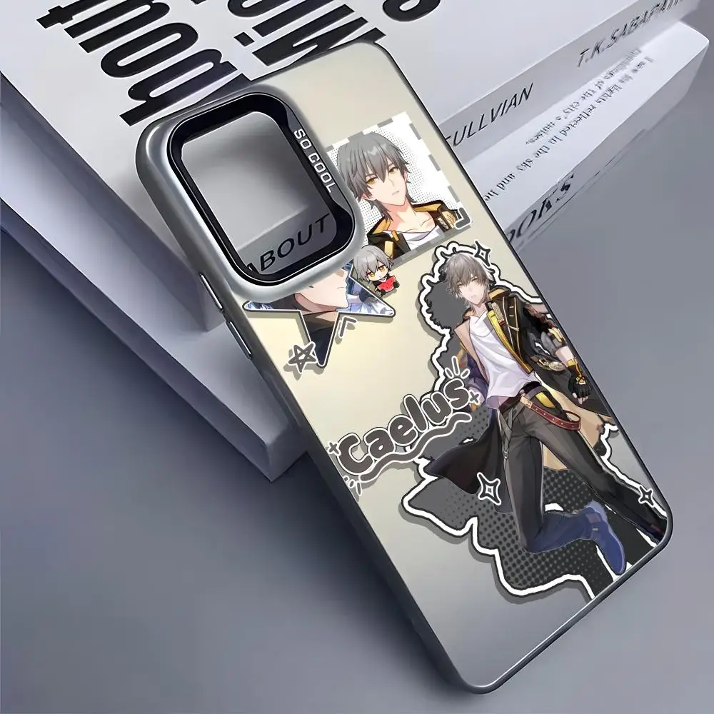 Honkai star rail Caelus stelle Cassa Del Telefono Per Samsung Galaxy S25 Edge S24 S23 S22 S21 S20 Ultra Fonda Del Silicone Argento Cassa Del Telefono