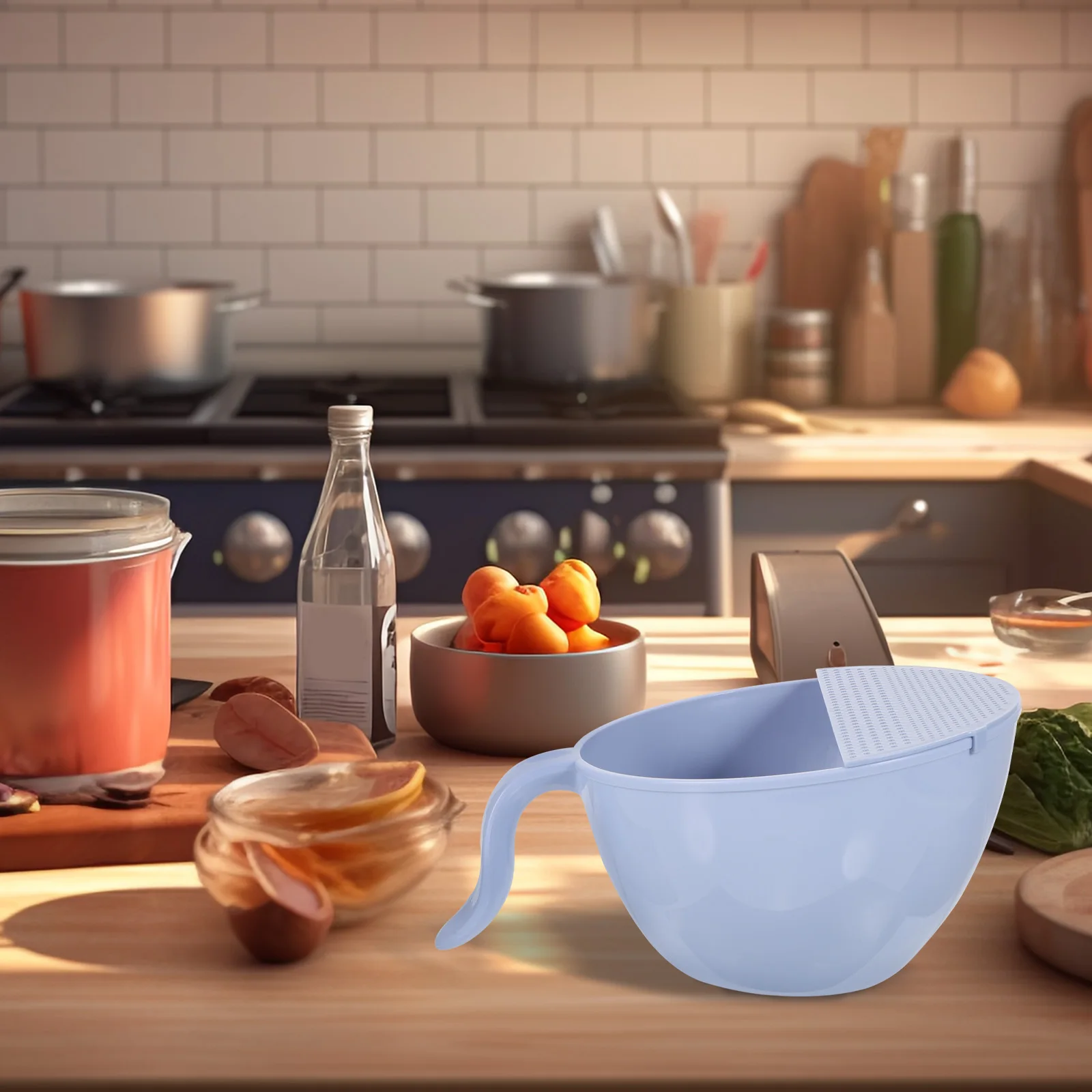 

Multifunctional Kitchen Rice Strainer Washing Sieve Drainage Basket Pp Material Fine Slot Colander For Washing Rice Beans Corns