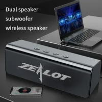 Zealot-altavoz inalámbrico portátil para exteriores, Subwoofer, TWS, batería de 1800mAh, estéreo fuerte, graves potentes Cable de carga,