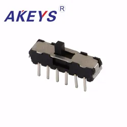 10PCS MSS-42D01 MINI slide switch 4P2T DIP 12 pin 2 position mini toggle switches micro slide switches