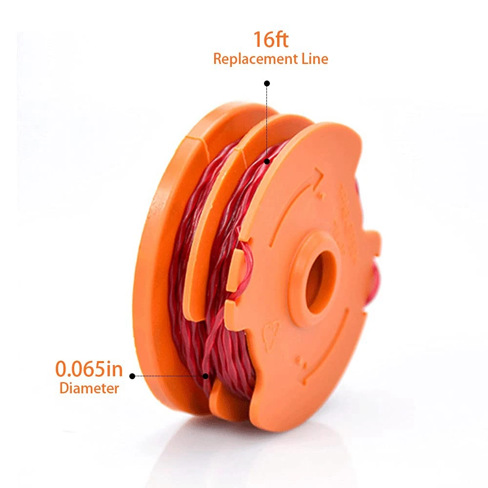

A19F-WA0007 / 50022833 Replacement Line Trimmer Spool For Worx WG116 WG119 Corded Electric String Trimmers, 16Ft 0.065Inch