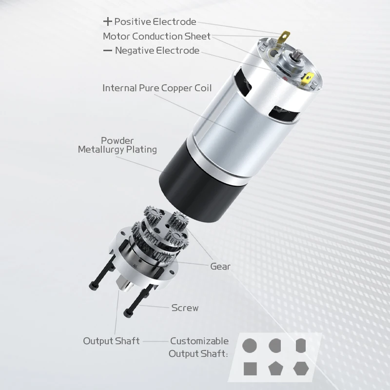 Imagem -06 - Motor Escovado Planetário do Torque Alto 12v 24v 42gp775 Pode Girar para a Frente e para trás 8rpm1600rpm Diâmetro do Eixo Milímetros