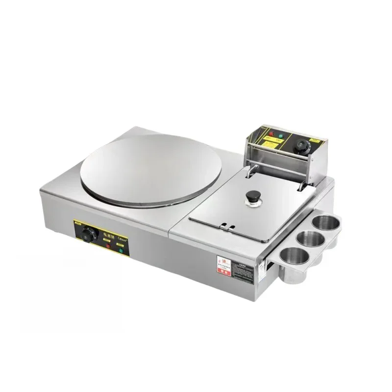 Commercial Kitchen Machine Gas Pancake and Fryer Splicing Machine Versatile Frying and Pancake Making Equipment