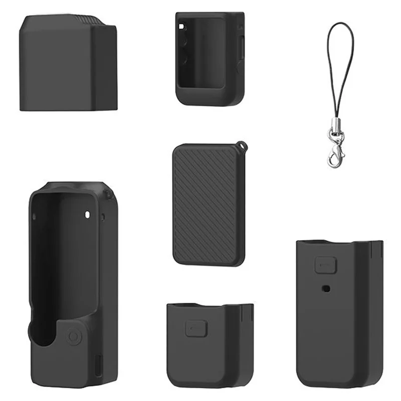 【B74A】6 في 1 حافظة سيليكون لـ DJI OSMO Pocket 3 حافظة سيليكون 6 في 1 لـ DJI OSMO للجيب 3