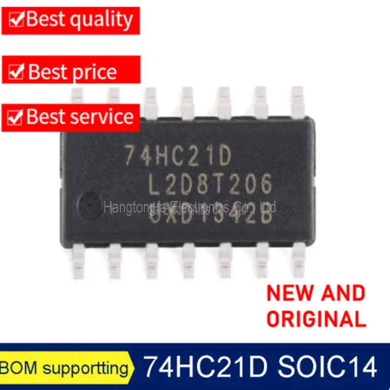 New Original  74HC21D 74HC21 SOIC14 SMD Logic Gate IC Chip Integrated Circuit Semiconductor