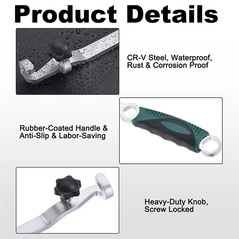 ABUG-Wrench Extender Tool, Torque Adapter Extension Bar 15.7