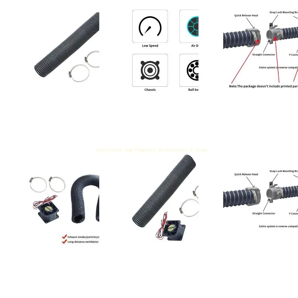 

Набор для шланга выхлопных воздуховодов для 3D -принтера Voron2.4, Термостойкая нейлоновая дымовая труба