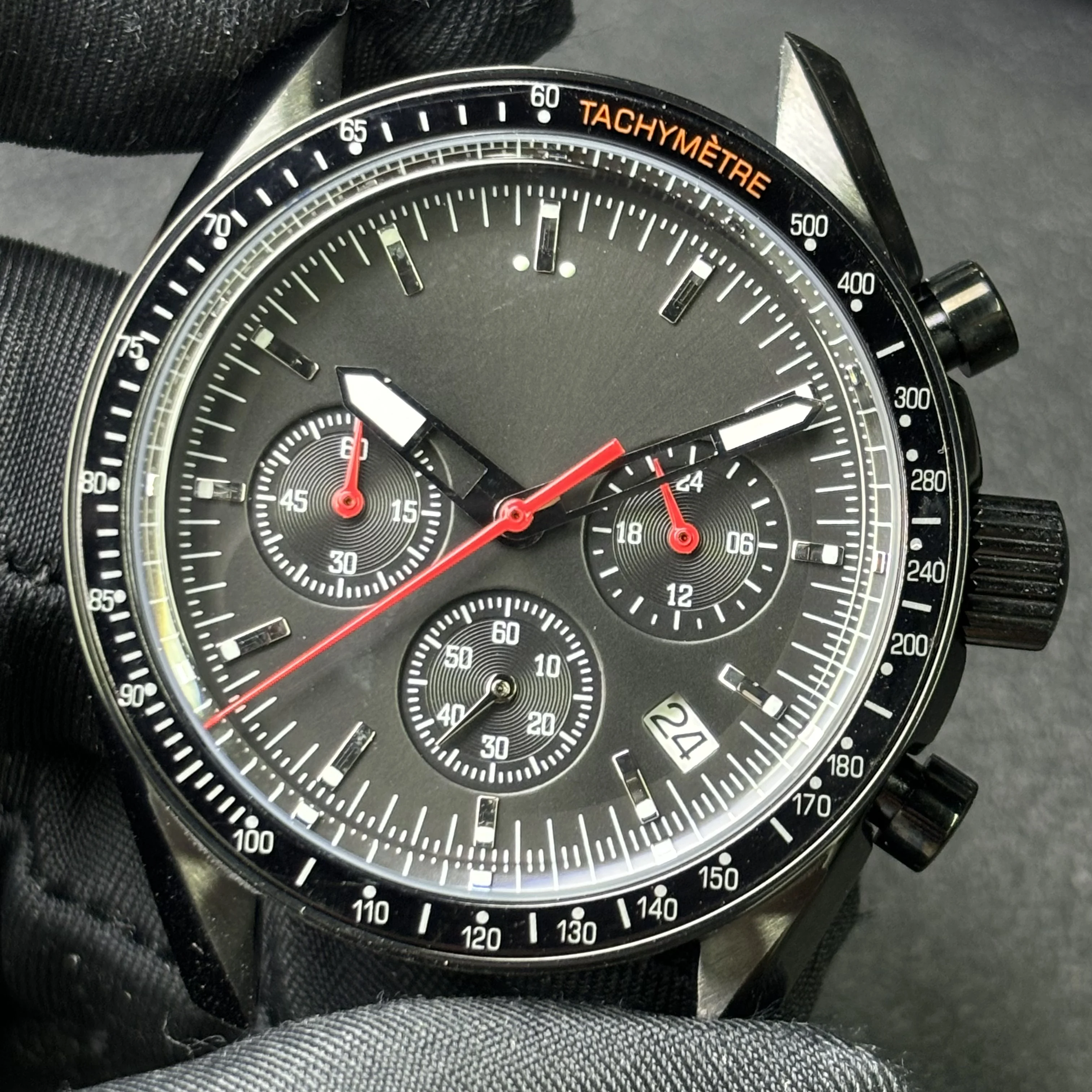 39.7mm men's watches MoonsWatch VK63 watch aluminum bezel watch VK63 movement High precision moon watches mission