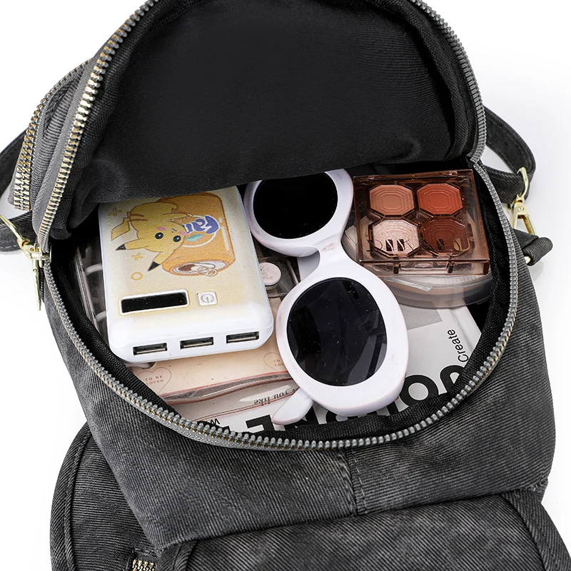 حقيبة ظهر جلدية متعددة الوظائف للنساء، حقيبة كتف مائلة على الصدر للفتيات، حقيبة زجاجات مياه للسفر #6