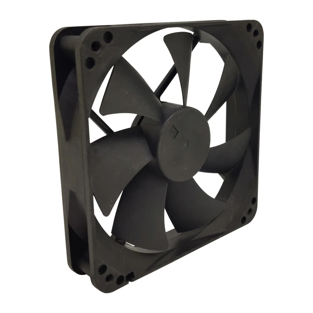 Computer Case Cooling Fan 12CM Fan 12025-4PIN Black Desktop Fan Router Computer Case Power Quiet Industrial Fan