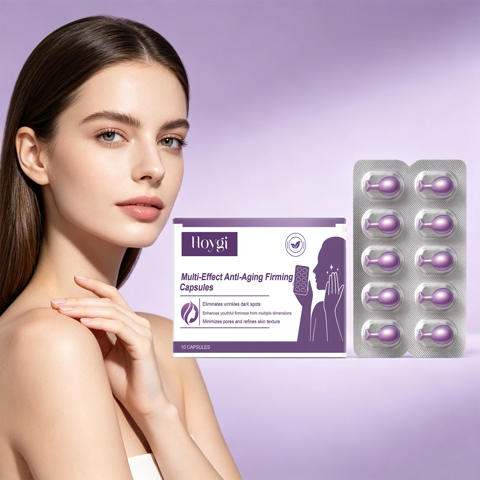 Multi‑effect Anti‑aging Firming Capsules Pore Minimize Increase Skin Elasticity Smooth Fine Lines Tighten Lifting Skin Care 10pc