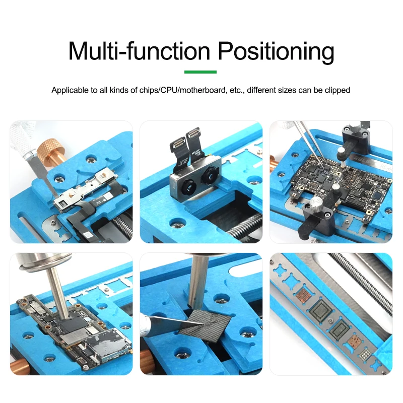 RL-601F Multi-purpose Mobile Phone Motherboard Repair Fixture Multi-function Positioning Additional Track Dual Clamps