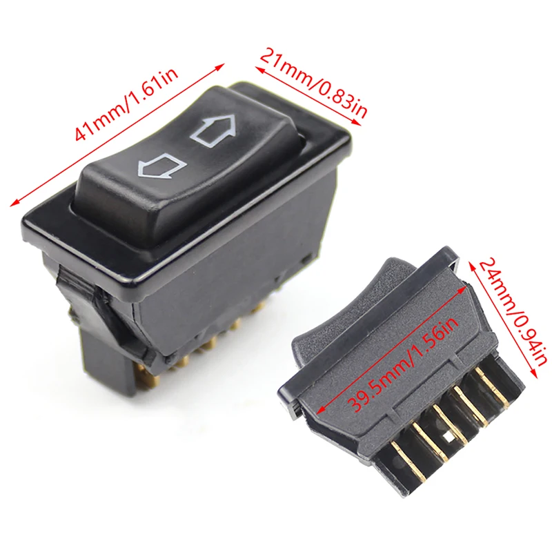 Universal 12V 20A 2 Way Momentary Electric Window Aerial Up Down Rocker Switch Car Aerial Push Fit