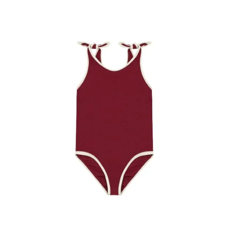 Bebê roupa de banho arco cinta maiô de uma peça crianças maiôs meninas roupa de banho princesa bonito férias protetor solar maiôs
