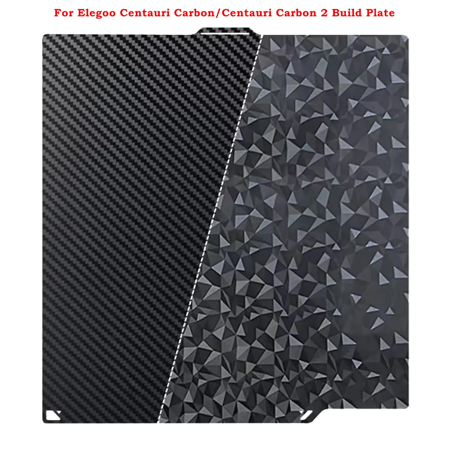Centauri Carbon/CC 2 Build Plate Smooth PET PEO Sheet for Elegoo Centauri 260x271mm Double Sided Diamond+Carbon Flexible Plate