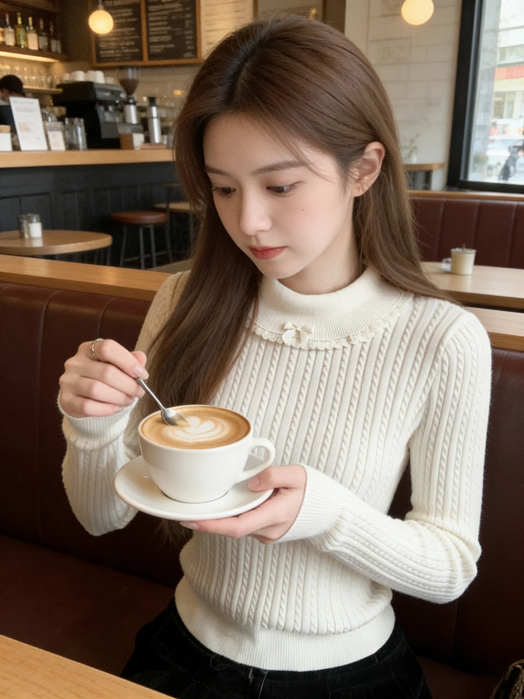 

Ele High Collar Long Sve Knitted Sweater Women's Slim Fit Age Defng Base Layer irt Floral d Knitwear Base irt