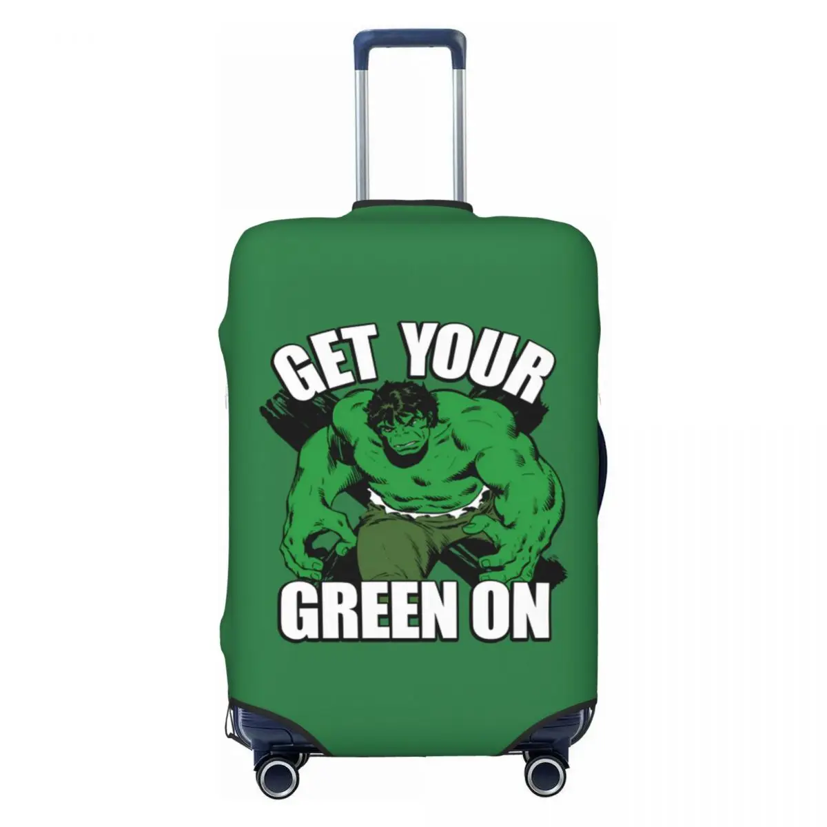 

Custom Get Your Green On Hulk Luggage Cover Protector Funny Travel Suitcase Protective Cover for 18-32 Inch