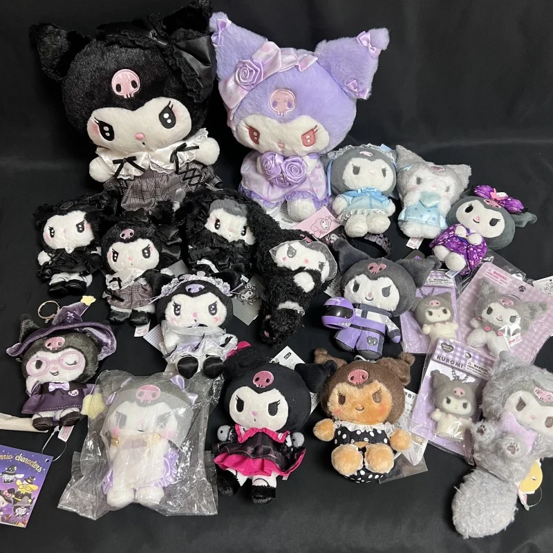 

Sanrio Kuromi Plush Doll Authentic Lace Decor Soft Stuffed Pendant Keychain Assorted Styles Plush Toy For Anime Fans Collection